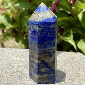 LAPIS LAZULI CRYSTAL - Wand Point Reiki Healing Spiritual Obelisk Point Tower
